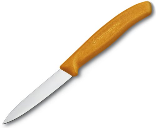 Victorinox Swiss Classic Paring Knife, 3.25 Inch Straight Edge, Orange