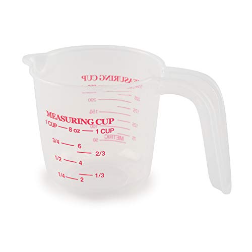 Norpro 1-Cup Plastic Measuring Cup with Drip-Free Spout and Handle