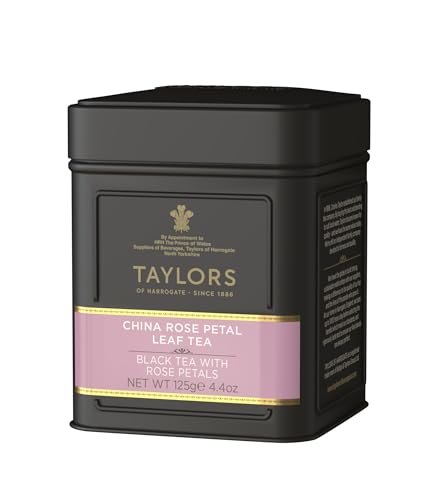Taylors of Harrogate China Rose Petal Loose Leaf Tea - 4.41 oz Tin (Pack of 2)