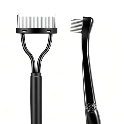 Yuomeaz 2 PCS Metal Eyelash Comb Separator - Foldable Mascara Tool