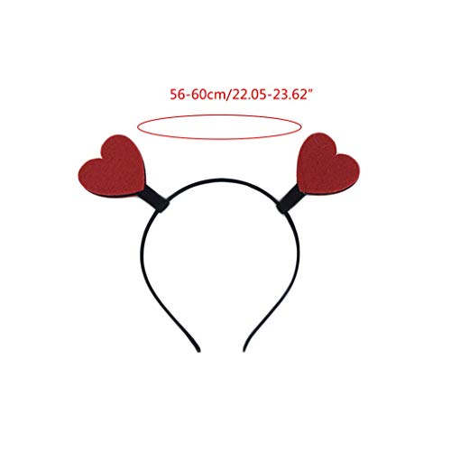 Valentine's Day Red Heart Arrow Bopper Headband Elastic Hair Hoop Costume