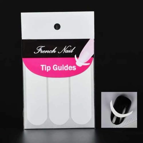 Czhotg 240 Pcs French Manicure Nail Art Tip Guide Stickers and Stencils