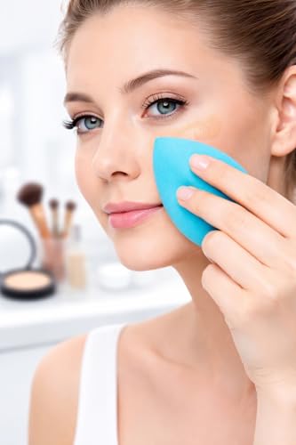 Makeup Sponge Blender Set 3 Pack Aqua Latex-Free Beauty Sponges