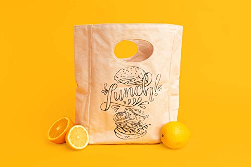 Organic Cotton Lunch Bag - Reusable & Washable Tote for Kids & Adults