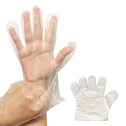 100 Pack Disposable Plastic Food Handling Gloves - BPA-Free, Waterproof