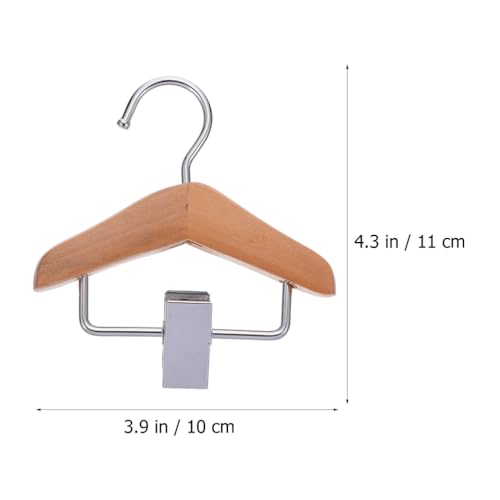 ORFOFE Wooden Pet Clothes Hanger 2-Pack Closet Organizer Clips for Dog and Cat Apparel