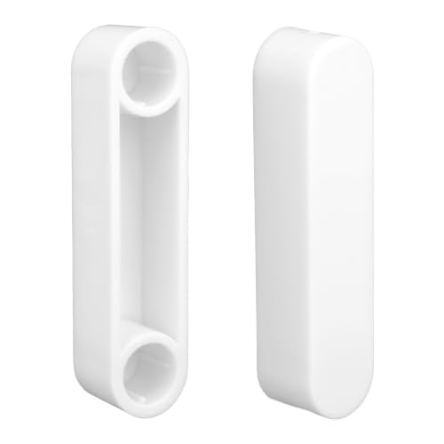 8 Pack White ABS Wire Shelving End Caps for Closet Rods & Shelves