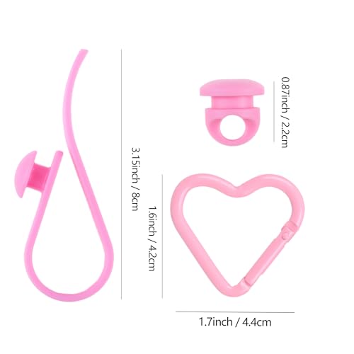 Heart-Shaped Keychain Clip & Hook Set for Beach Handbags