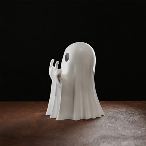 Halloween Ghost Figurine, Resin Spooky Home Decor for Tiered Trays