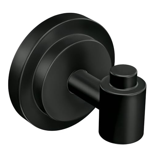 Moen DN0703BL Iso Single Modern Robe Hook, Matte Black