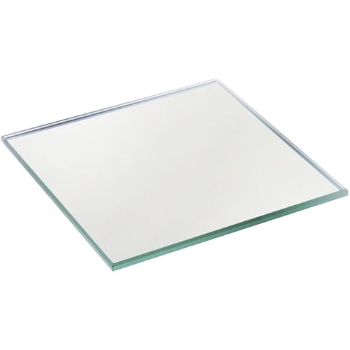 Plymor 3x3 Inch Square Glass Mirror Base - 3mm Thick Reflective Display