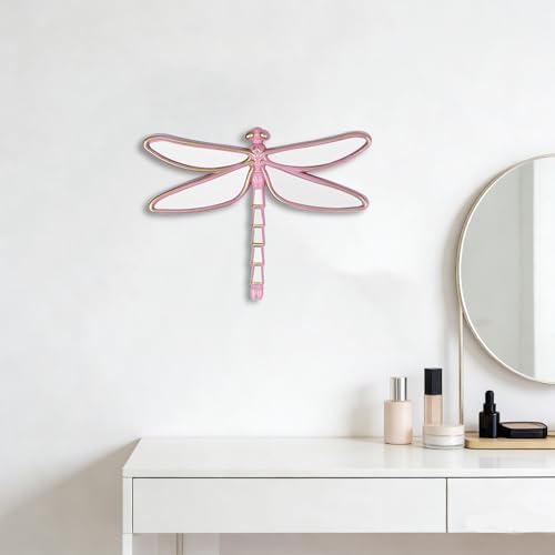 Dragonfly Wall Mirror with Mirrored Wings - 12.4 x 9.3 inches