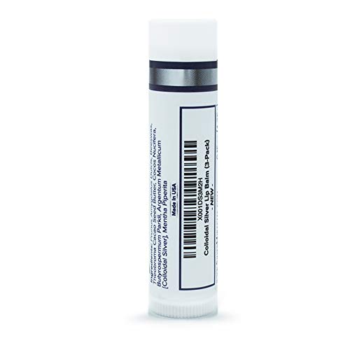 Silver Miracles Colloidal Silver Peppermint Lip Balm – Hydrating & Moisturizing All-Natural Lip Care with Beeswax and Almond Oil