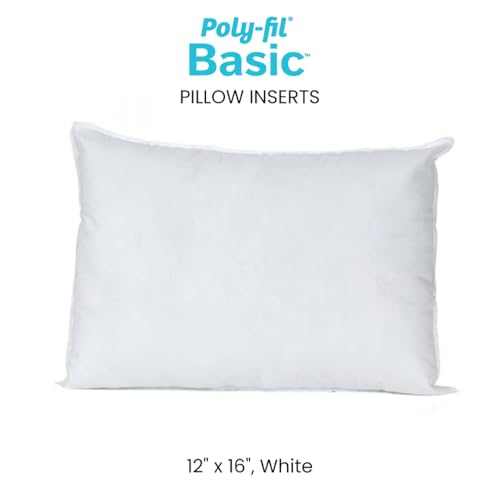 Fairfield Poly-Fil Basic Pillow Inserts - 12" x 16" Decorative Pillows