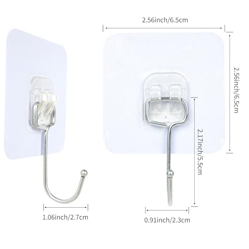 10-Pack Heavy Duty Adhesive Hooks for Towel & Coat Hanging