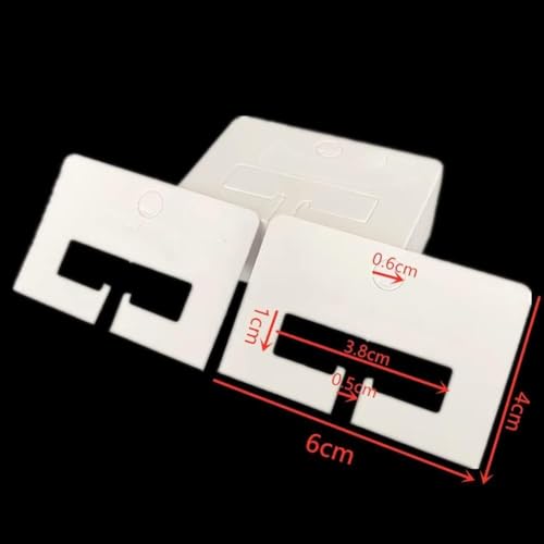 Myuiao 100 Pcs White Hair Clip Display Cards for Hair Bows and Claws