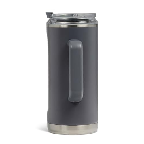Igloo, 36 oz Tumbler with Handle, Reusable Travel Mug, Stainless Steel Insulated Hydration Cup for Hot & Cold Beverages, Carbonite