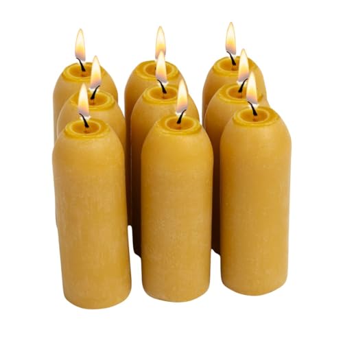 UCO 12-Hour Natural Beeswax, Long-Burning Candles for UCO Candle Lanterns and Emergency Preparedness, 9-Pack