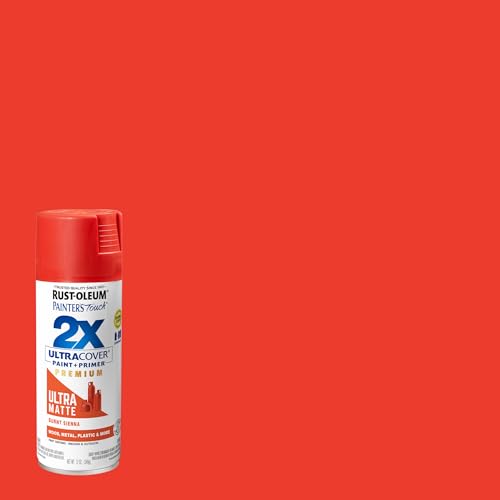 Rust-Oleum Painter's Touch Ultra Matte Spray Paint, Burnt Sienna, 12 oz