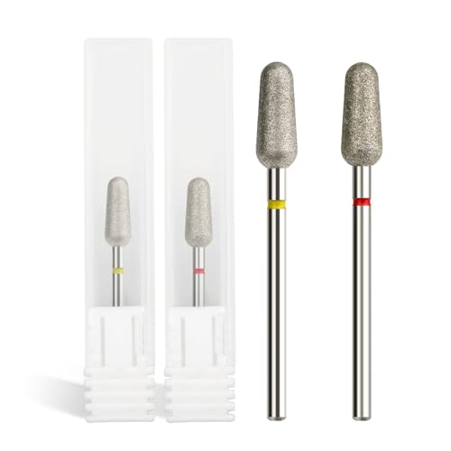 Cuticle Clean Nail Drill Bits 3/32 Inch 2Pcs Safety Peanut Shape