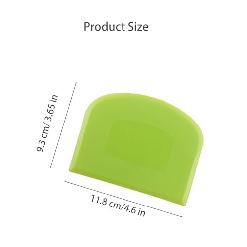 Dough Scraper Set - 2 Flexible Plastic Scrapers for Baking & Cake Decorating