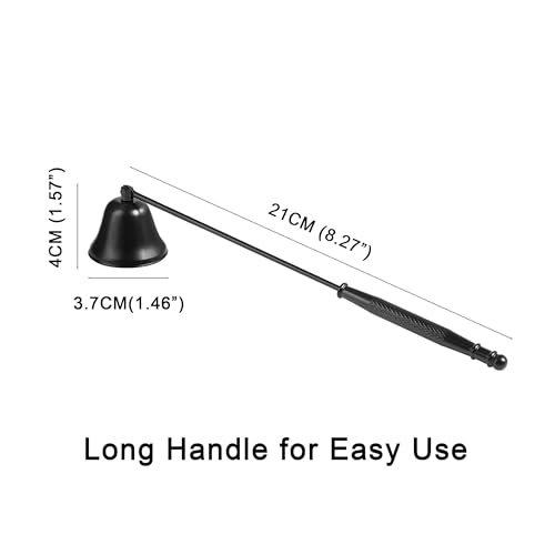Stainless Steel Candle Snuffer - 9.8 Inch Candle Extinguisher - Black