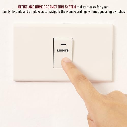 Transparent Light Switch and Fan Control Label Stickers - 968 Piece Set