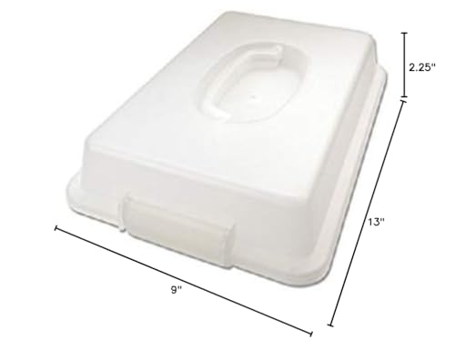 USA Pan 1117RCLD-ST-1 Bakeware Nonstick Rectangular Pan with Lid, 9x13-Inches,White