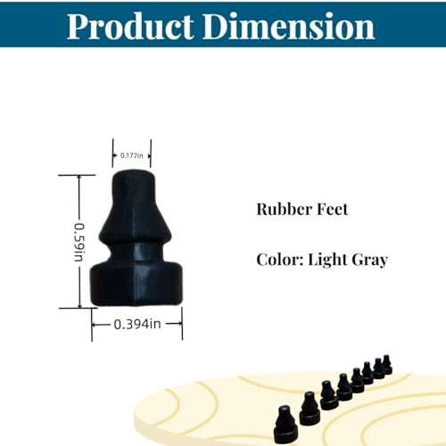 Holiket Black Replaceable Rubber Feet for Slow Cooker - 8 Pack, Scratch Protection