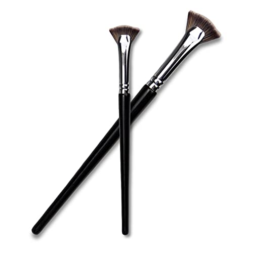 TEONEI Fan Mascara Brushes Set 2Pcs Plastic Handle