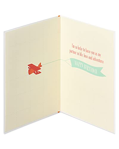 Papyrus Birthday Card for Husband - Partner in Life Design, 5 x 7 Inches
