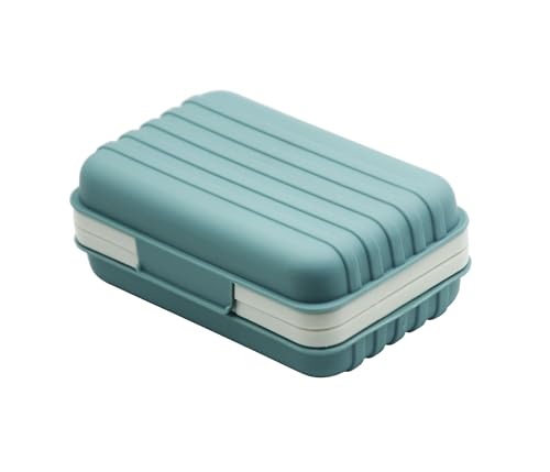2 Pack Travel Soap Case Holder - Leakproof Portable Soap Box with Drain