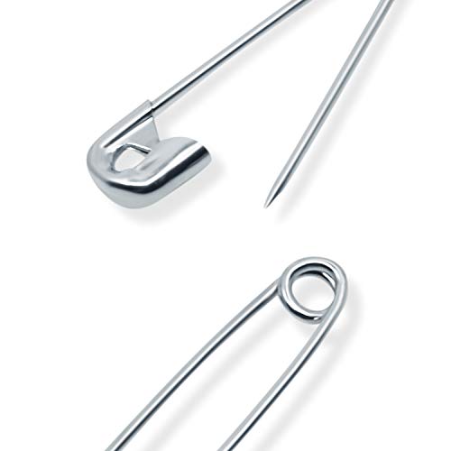 Dritz Safety Pins Assorted Sizes - Nickel Plated Steel (100 Count)