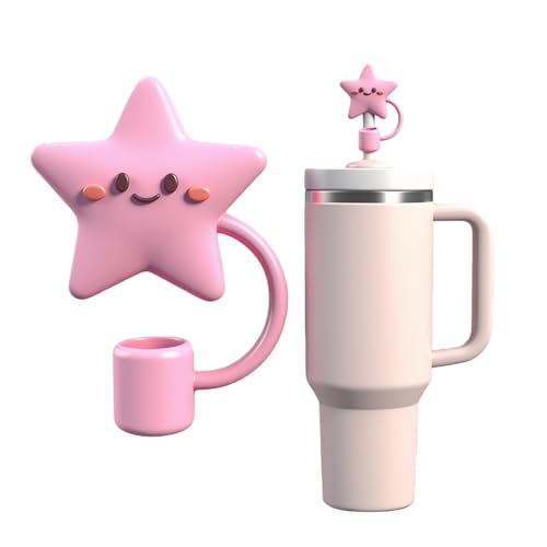 Silicone Straw Cover for Stanley Cup - Smiling Star Topper