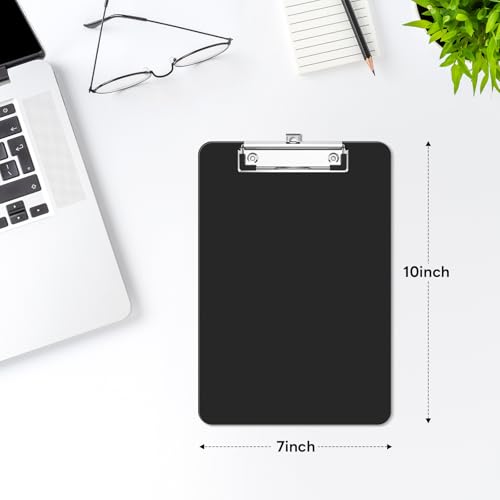 A5 Small Black Clipboard with Strong Metal Clip - 7 x 10