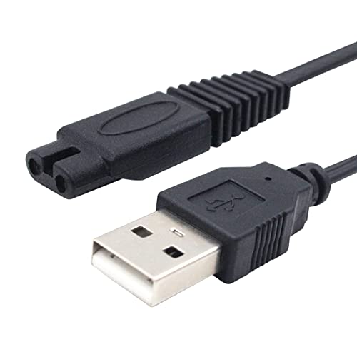 INVODA USB Shaver Charger Cable for Men's Solo Body Trimmer with Brush