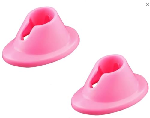 Pink Soft Rubber Nail Polish Bottle Holder Anti-Spill Stand 2Pcs