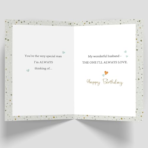 Romantic Birthday Card for Husband - Elegant Heart Design