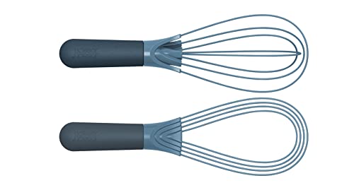 Joseph Joseph Twist 2-in-1 Collapsible Balloon & Flat Whisk, Blue (Pack of 2)