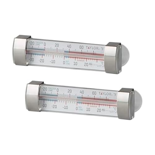 Taylor 2-Pack Refrigerator & Freezer Thermometers 5925N - Food Safe Monitoring