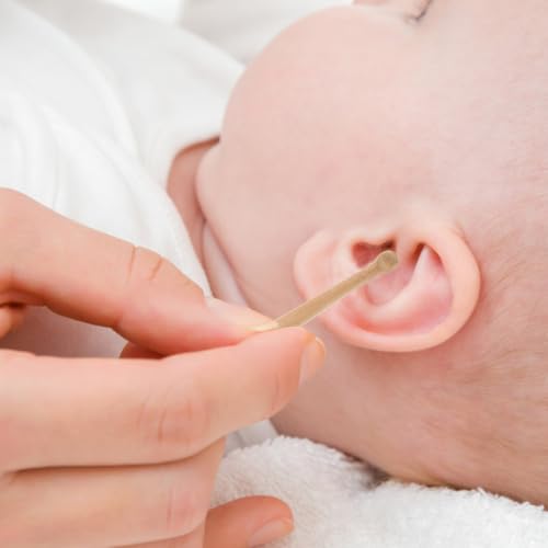 Wooden Ear Scoop Earwax Removal Tool - Carved Peach Wood Ear Pick