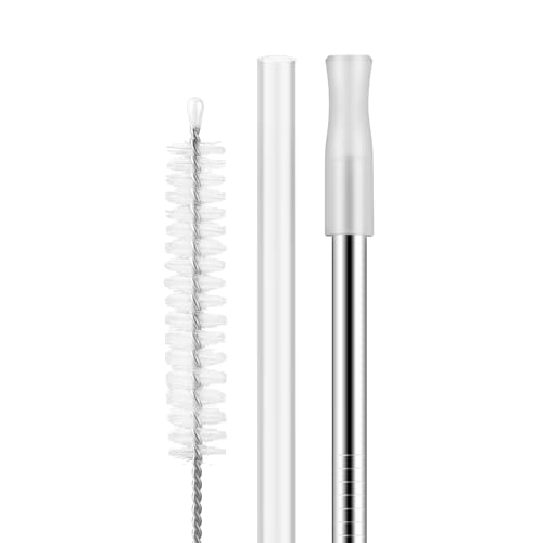Reusable Silicone & Stainless Steel Straws for 40oz Tumblers