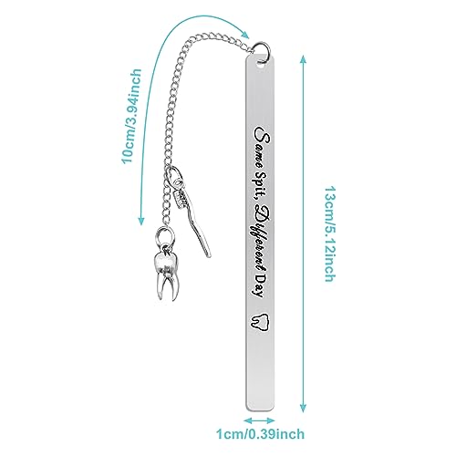 Dental Hygienist Bookmark Gift - Stainless Steel Dentist Appreciation