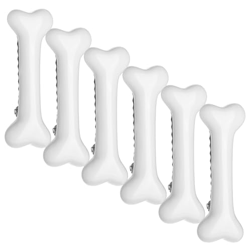 6 PCS White Dog Bone Hair Clips Cute Hairpins for Halloween Costumes
