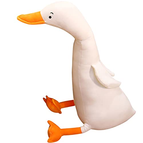 OUKEYI Large White Swan Stuffed Animal 25.6-Inch Soft Plush Pillow