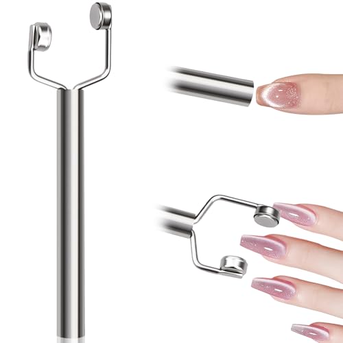 Dexspoeny 3 in 1 Cat Eye Nail Magnet Y-Shaped Wand for Gel Polish