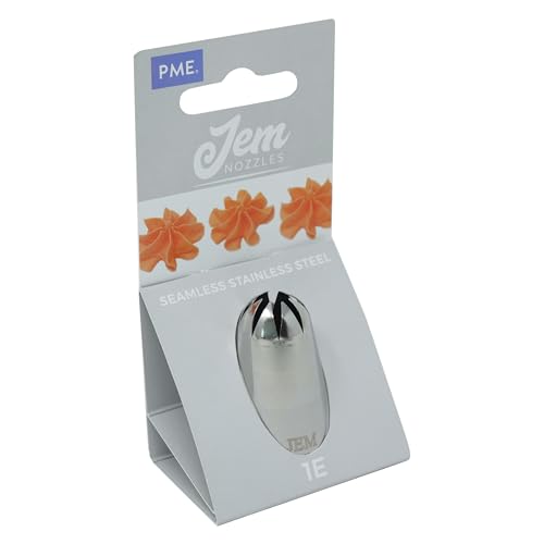 JEM Drop Flower Piping Nozzle Tip #1E - 8 Points, Silver