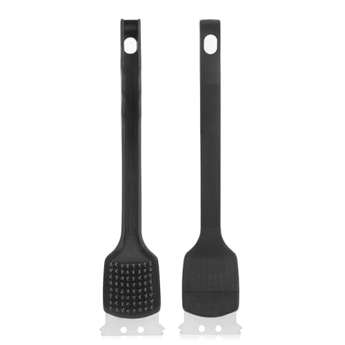 Unosaic 2-in-1 Grill Brush Set with Long Handle & Steel Bristles for BBQ