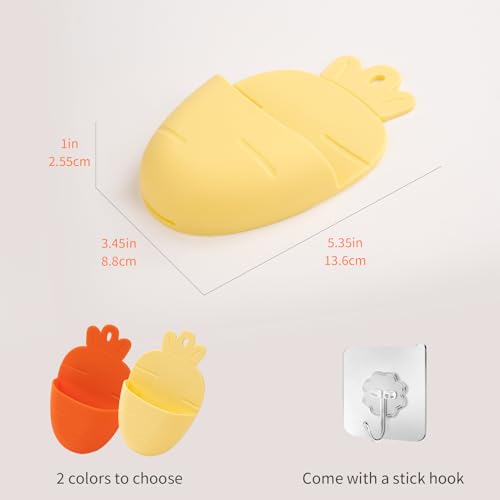 Cute Carrot Wall-Mounted Toothbrush Holder - LOYATRO Silicone Organizer