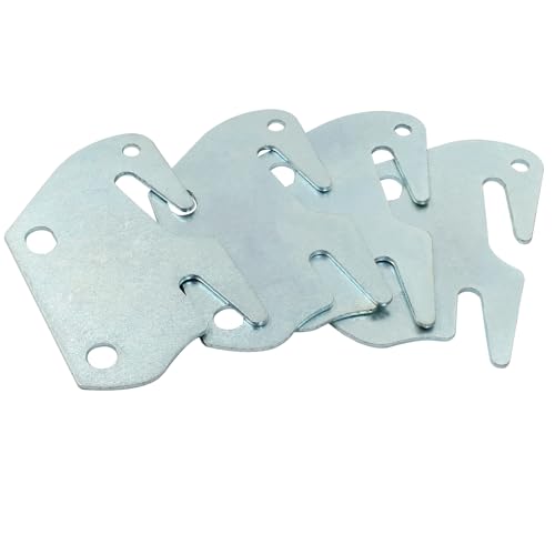 Hordion 4-Piece Wood Bed Rail Hook Plates - Heavy Duty Bed Frame Brackets
